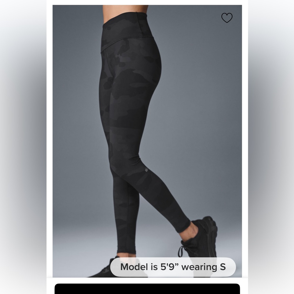 ALO Yoga High-Waist Camo Vapor Legging-Blk Camo-S-NWT - Picture 3 of 8